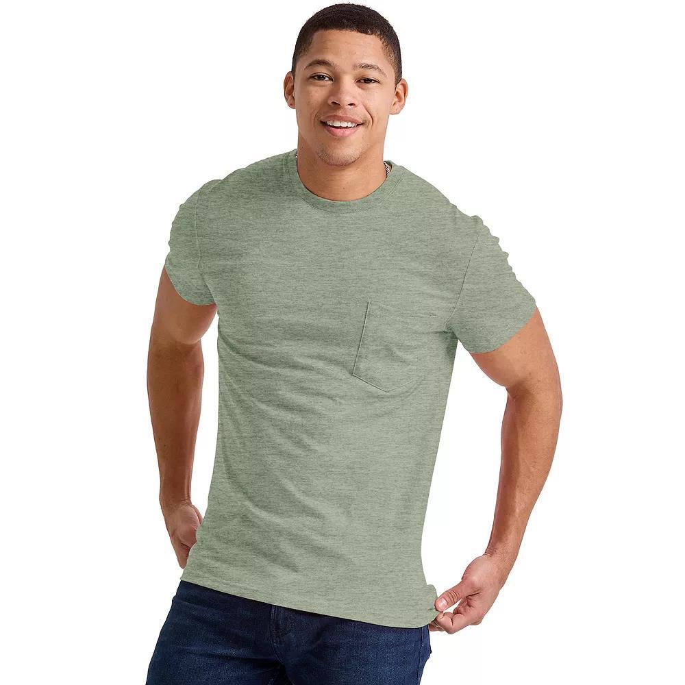 Men's Hanes Originals Tri-Blend Jersey Pocket Tee, Size: Small, Equilibrium Green Product Image