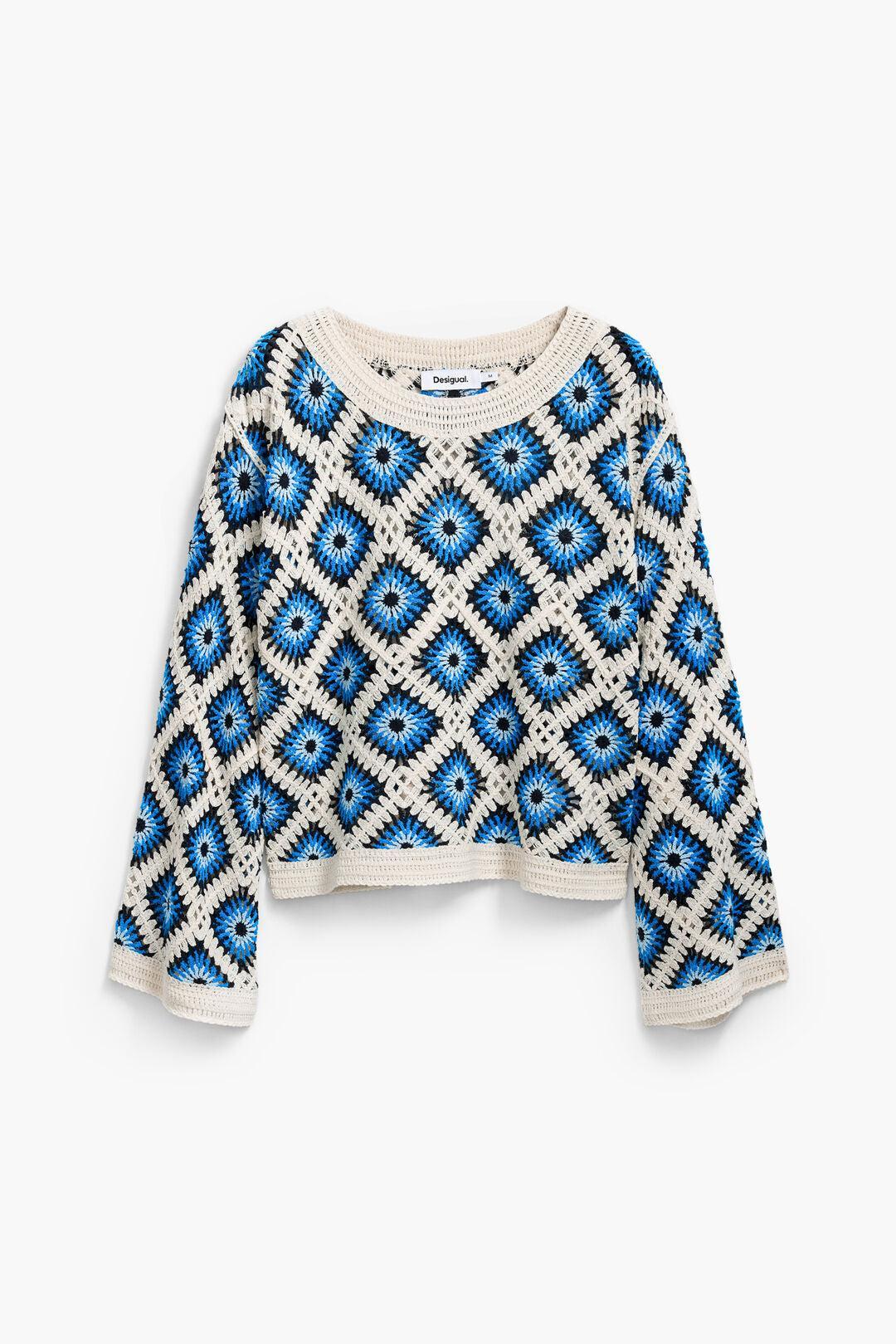 Flower Crochet Sweater Product Image