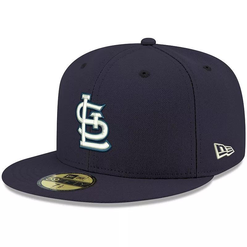 Men's New Era Cardinal St. Louis Cardinals Logo White 59FIFTY Fitted Hat, Size: 7 7/8, Red Product Image