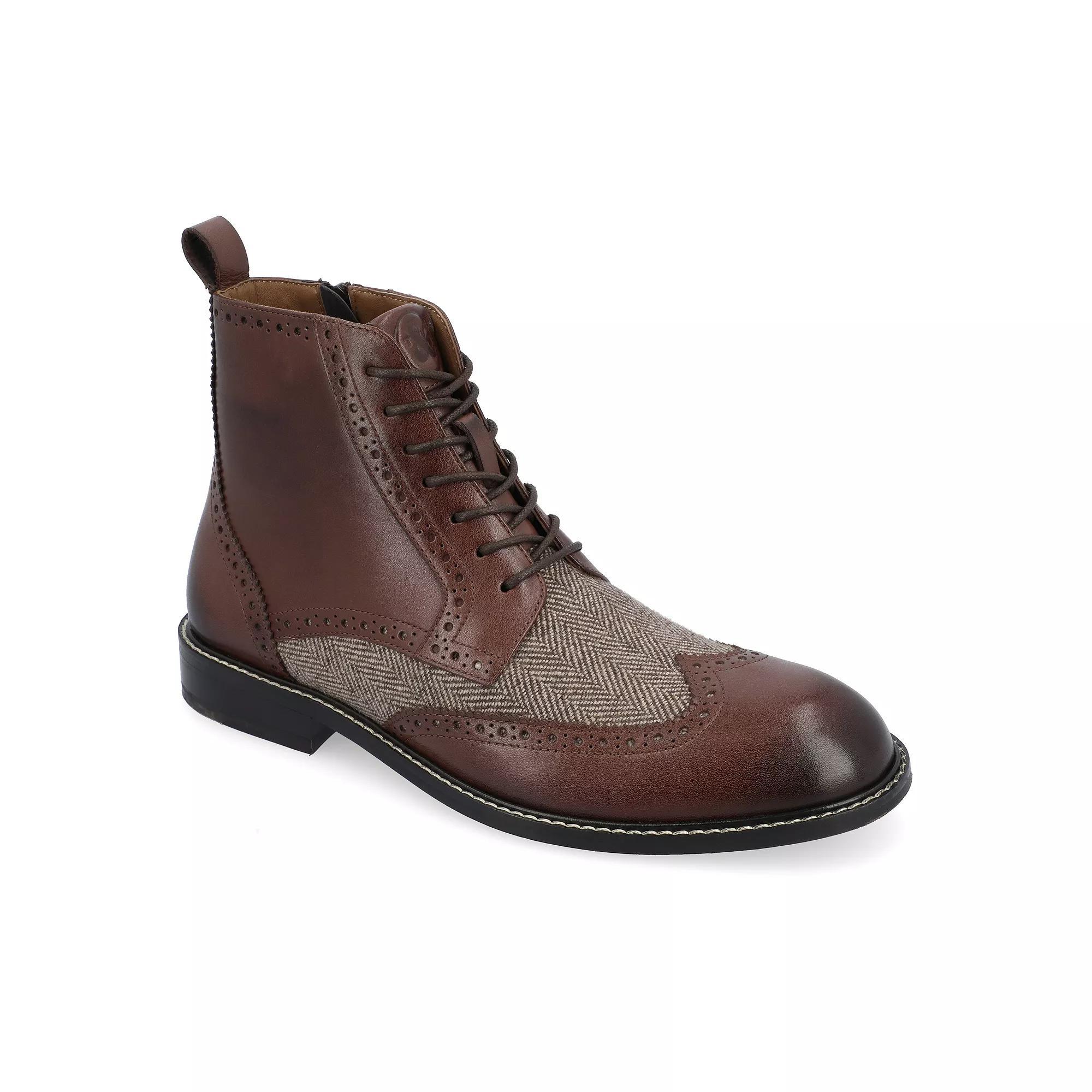 Thomas & Vine Jarett Men's Wingtip Ankle Boots, Size: 10.5, Brown Product Image