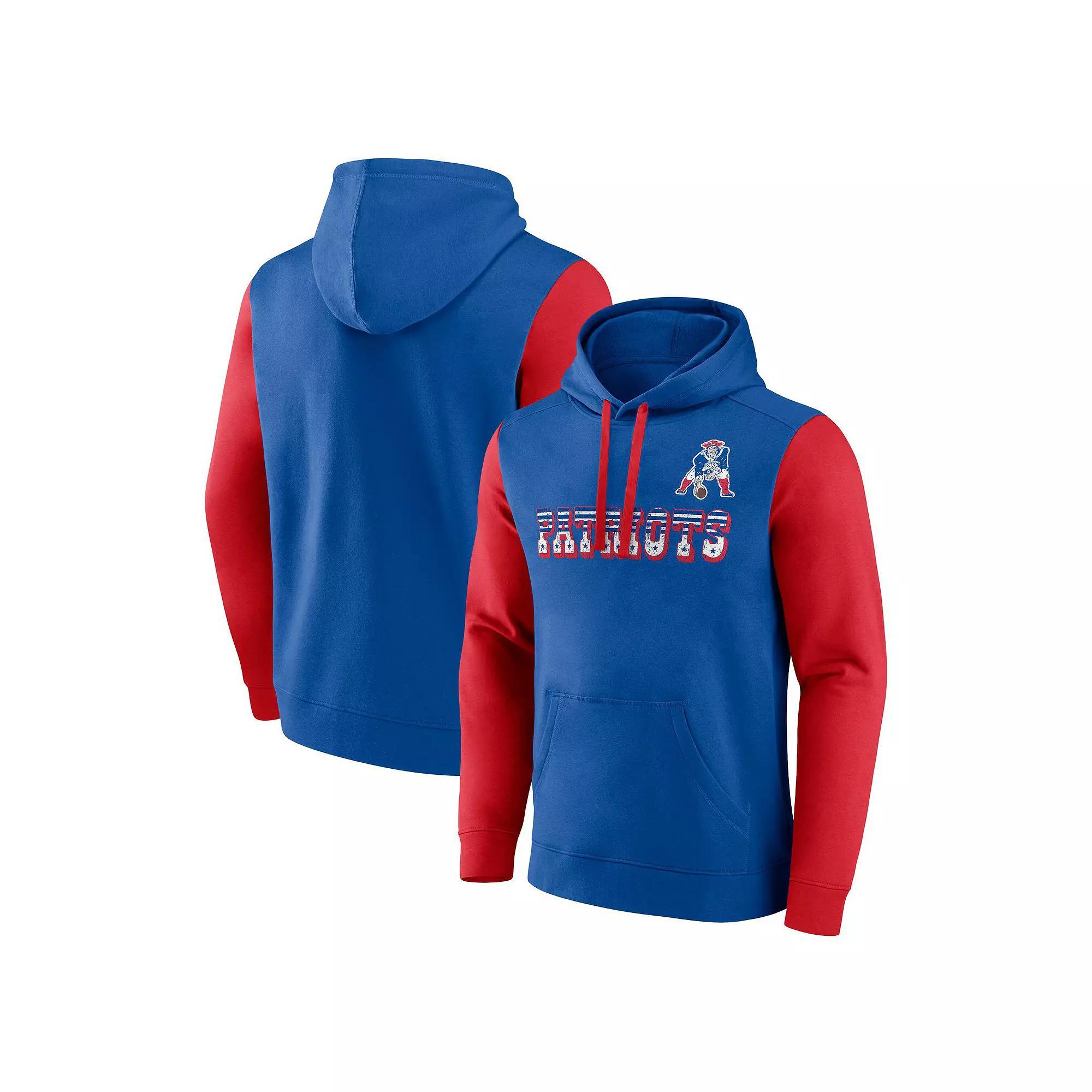Men's Fanatics Navy New England Patriots Fleece Pullover Hoodie, Size: Small, Blue Product Image