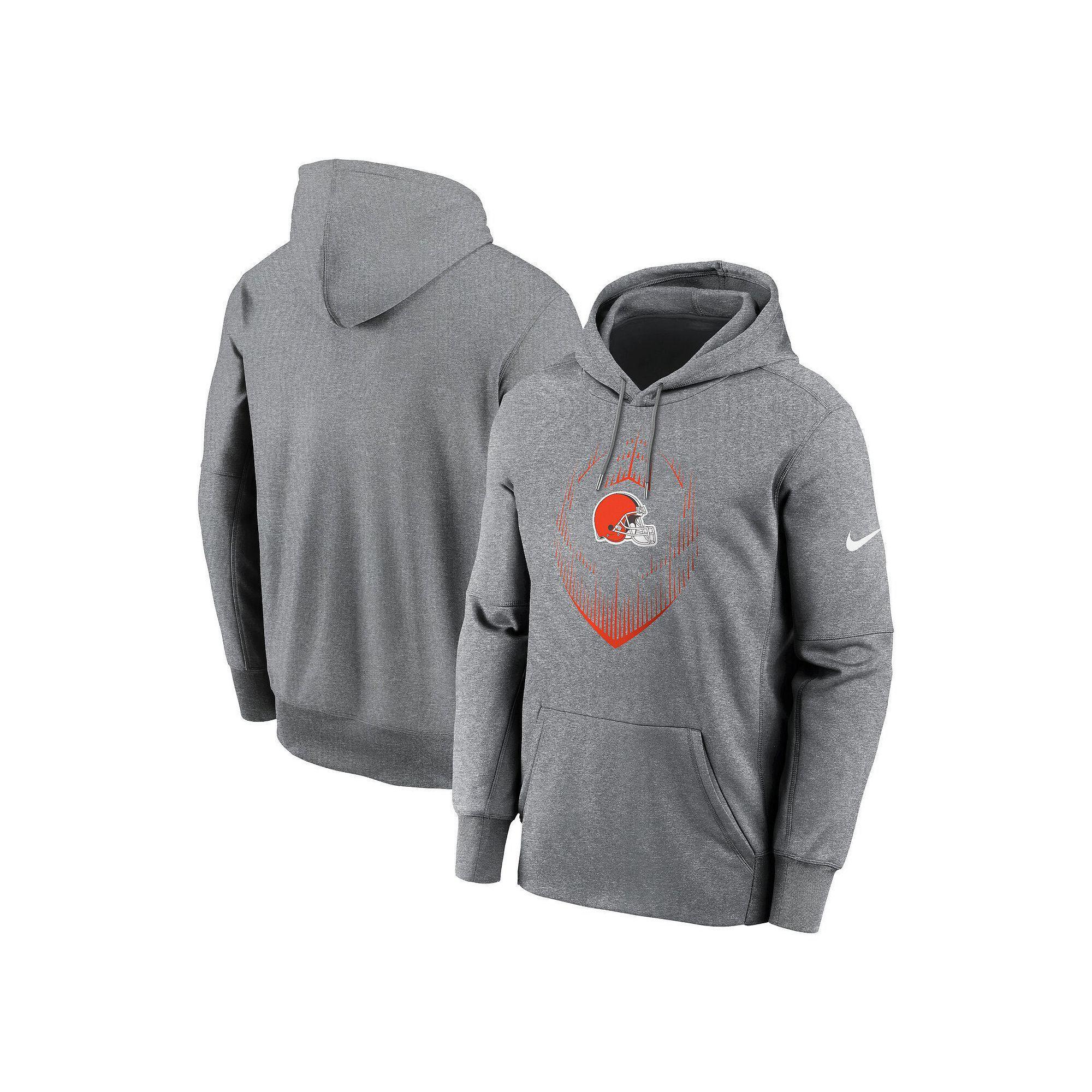 Men's Nike Heather Gray Los Angeles Chargers Icon Performance Pullover Hoodie, Size: 3XL, Grey Product Image