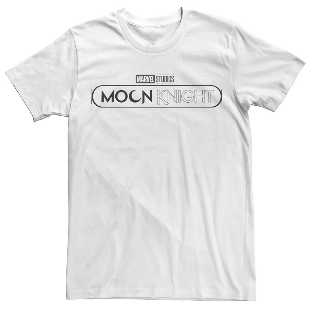 Men's Marvel Moon Knight Black Logo Tee, Size: Large, White Product Image