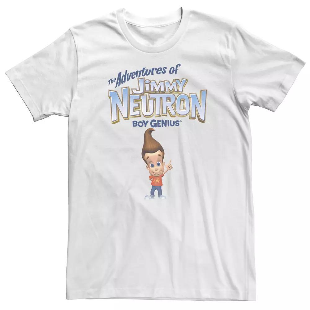 Men's Jimmy Neutron Title Logo Tee, Size: XXL, White Product Image