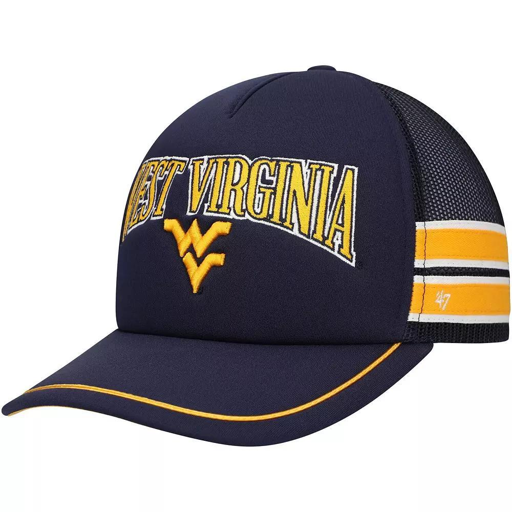 Men's '47 Navy West Virginia Mountaineers Sideband Trucker Adjustable Hat, Blue Product Image