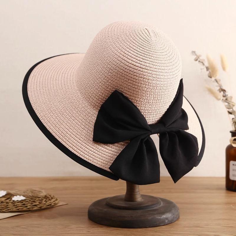 Bow Straw Hat Product Image
