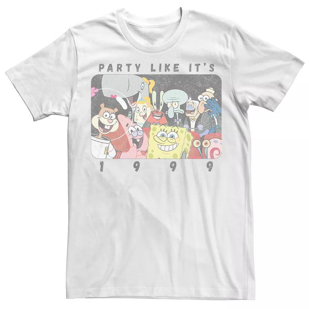 Men's SpongeBob SquarePants Party Like It's 1999 Tee, Size: XXL, White Product Image