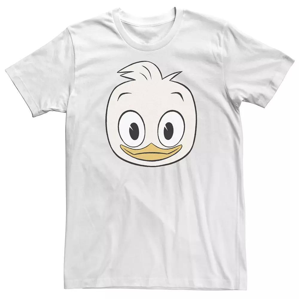Big & Tall Disney DuckTales Dewey Big Face Tee, Men's, Size: 3XL Tall, White Product Image