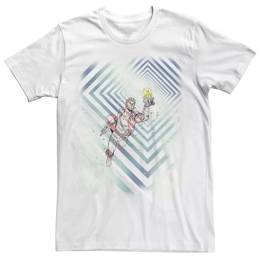 Men's Marvel Guardians Of The Galaxy Flying Star-Lord Graphic Tee, Size: Small, White Product Image