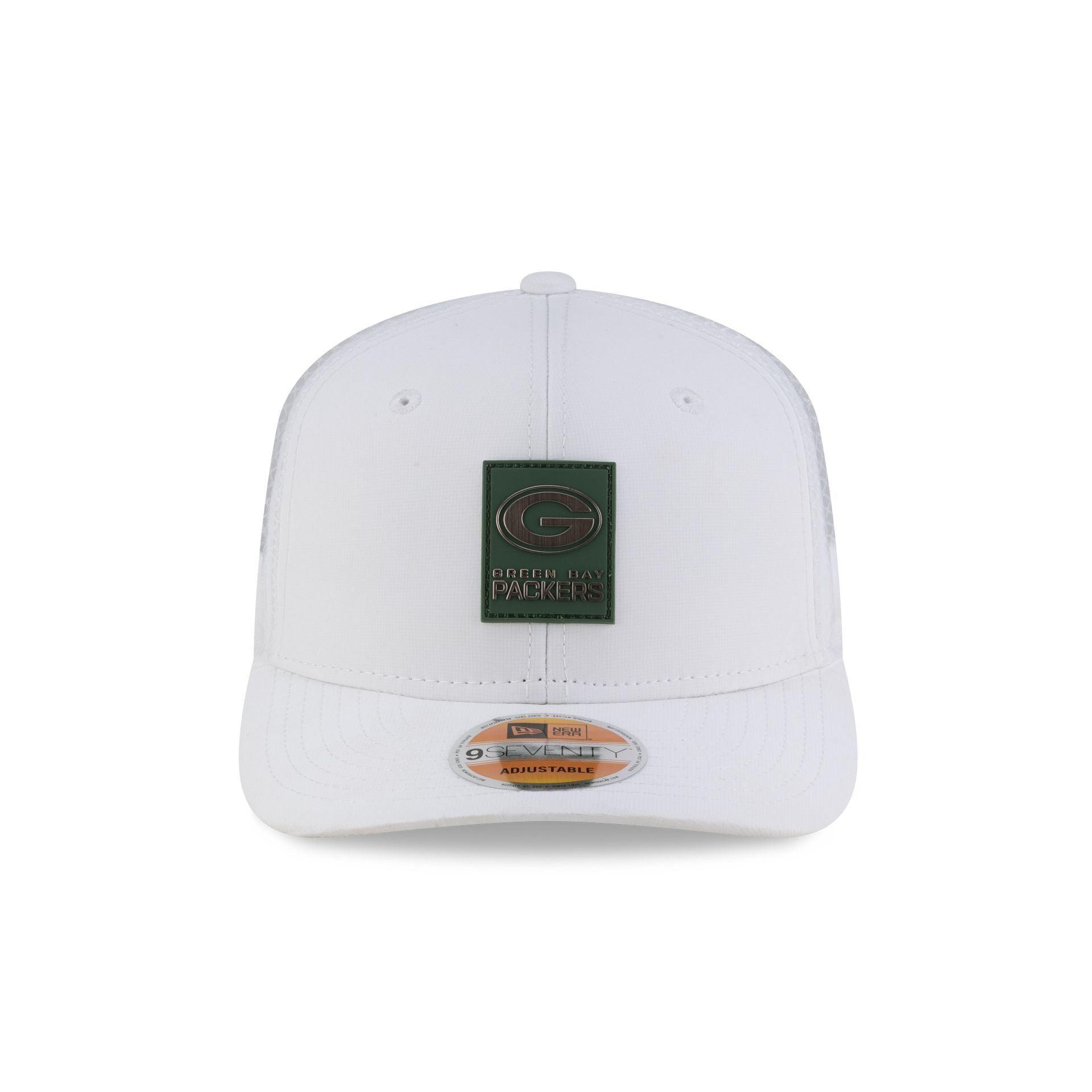Green Bay Packers 2025 Sideline Hot Weather White 9SEVENTY Trucker Hat Male Product Image