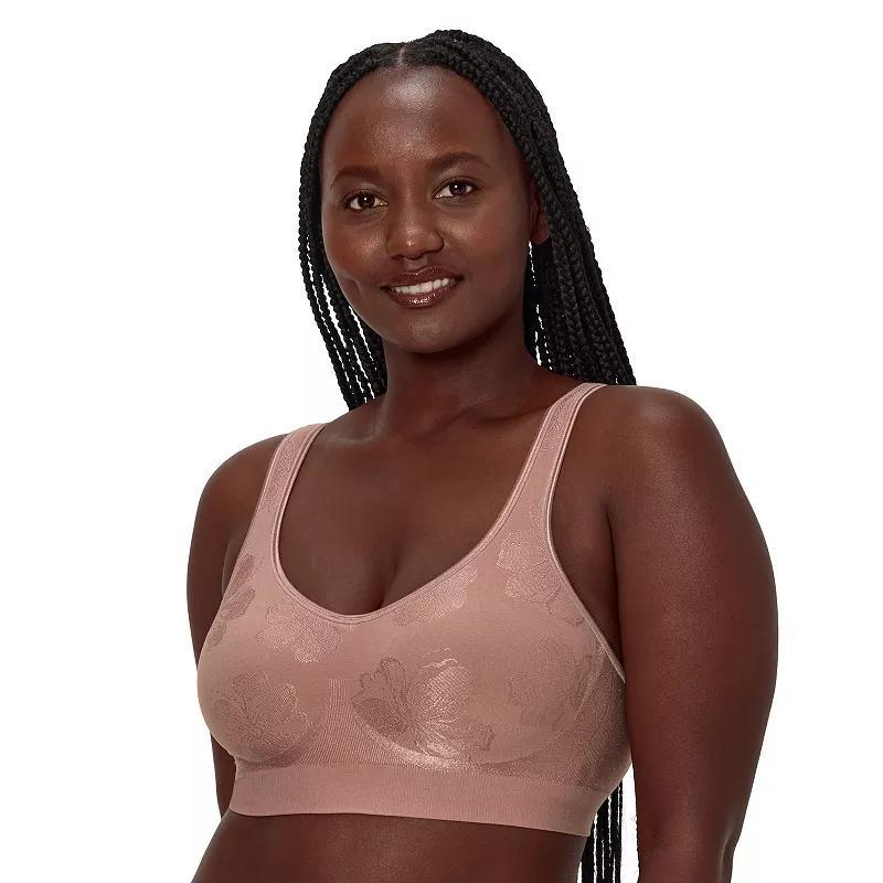 Bali Comfort Revolution Shaping Wireless Bra DF3488, Women's, Size: XXL, Purple Mauve Tropic Product Image