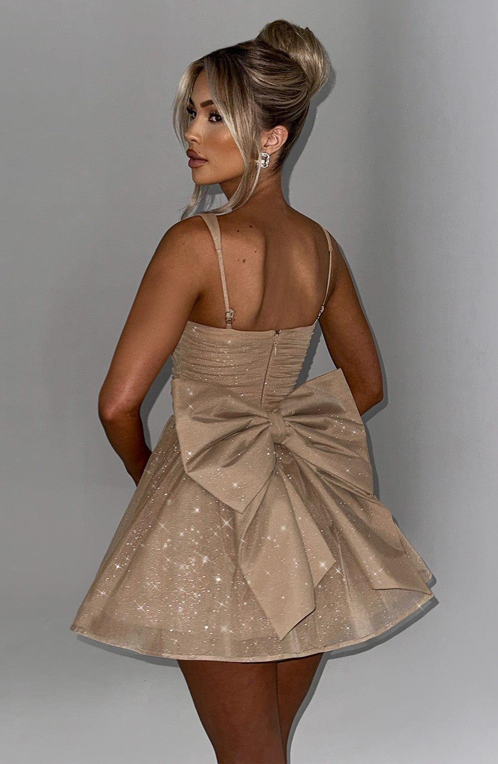 Polly Mini Dress - Gold Sparkle Product Image