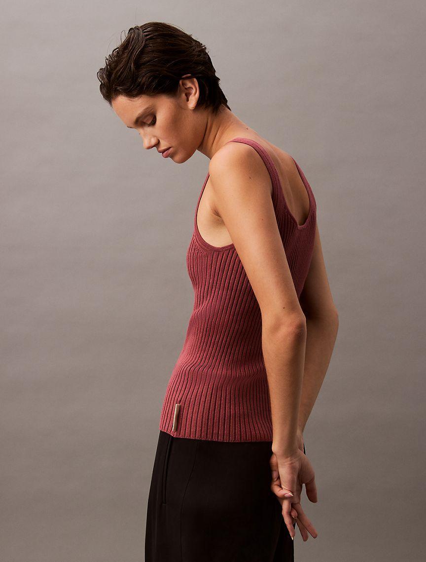 Cotton Rib Sweater Tank Top Product Image