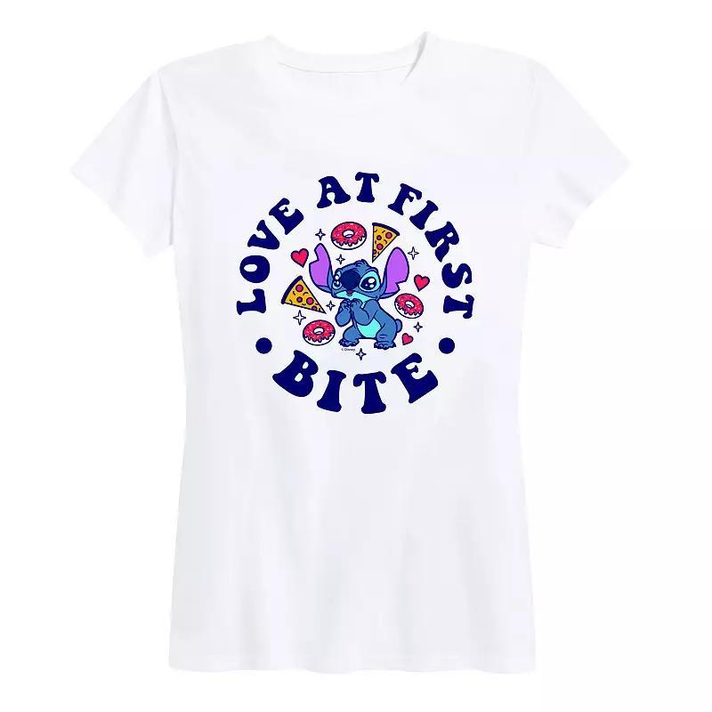 Disneys Lilo & Stitch Womens Love At First Bite Graphic Tee Product Image