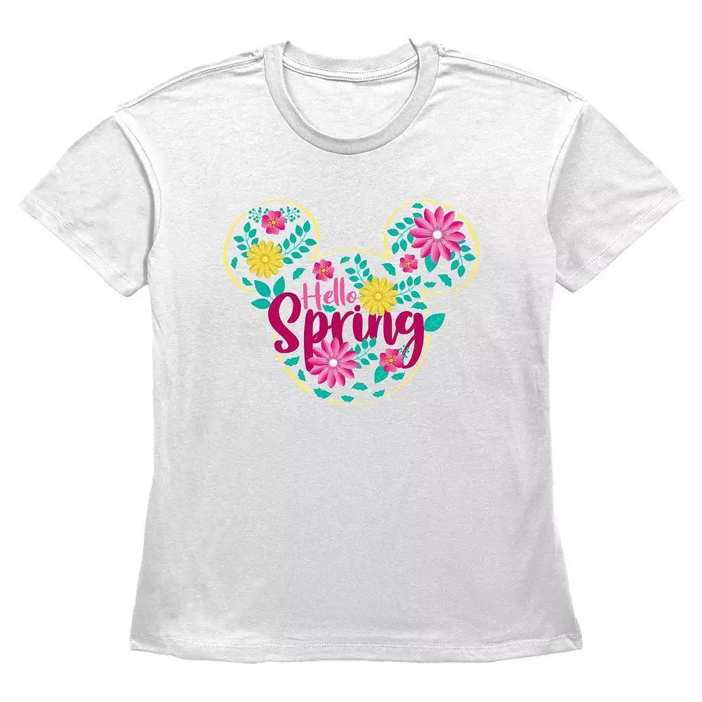 Disney's Mickey Mouse Hello Spring Women's Graphic Tee, Size: XL, White Product Image