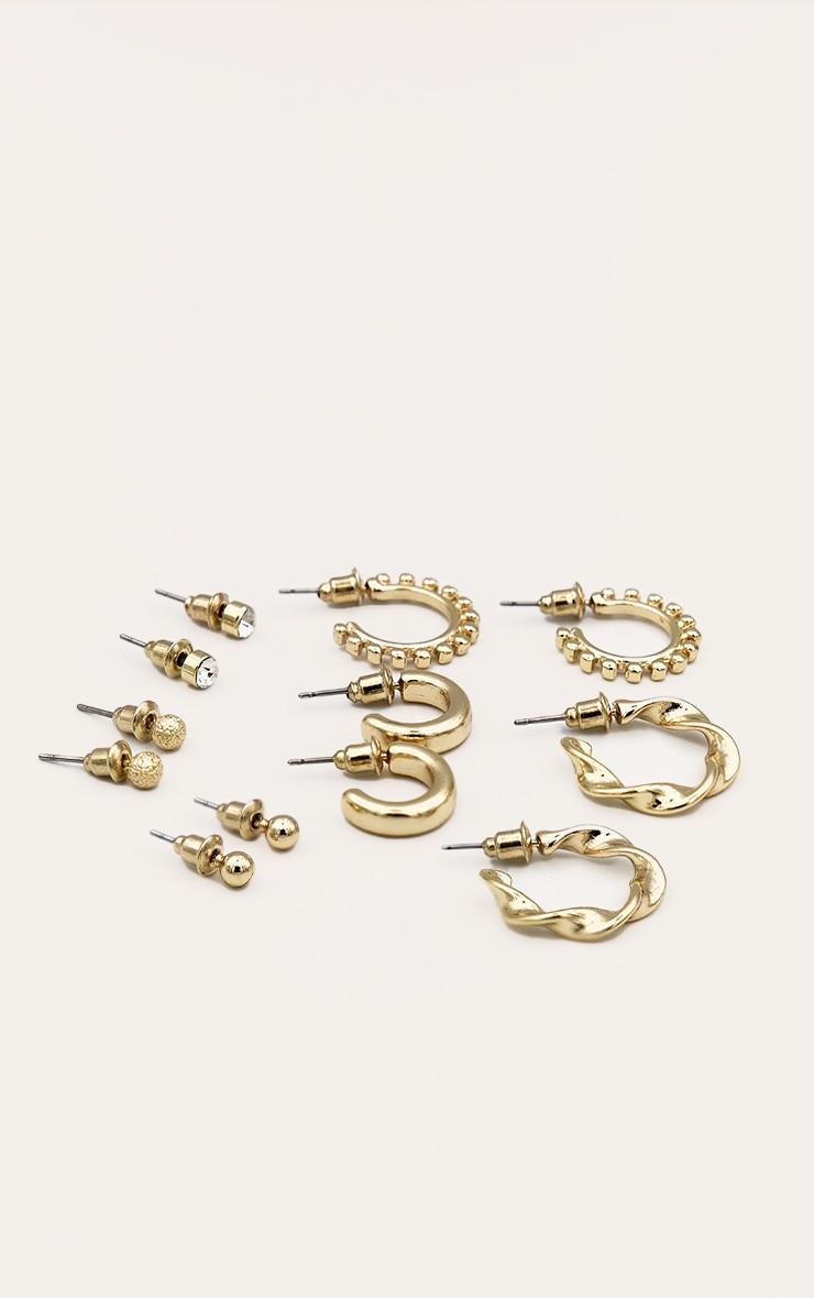 Gold Hoop & Stud Multipack Earrings Product Image