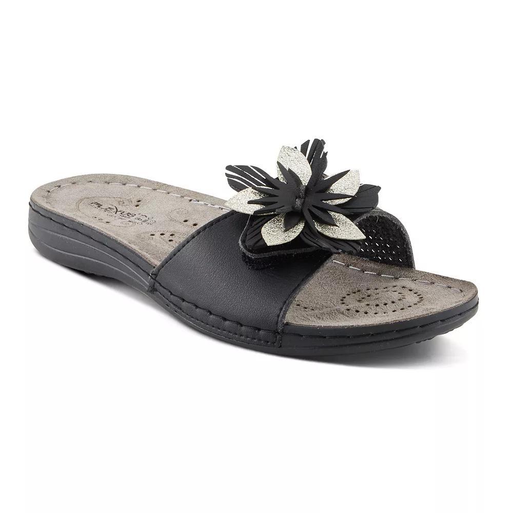 Flexus by Spring Step Flowerstars Women's Slide Sandals, Size: 36, Black Product Image