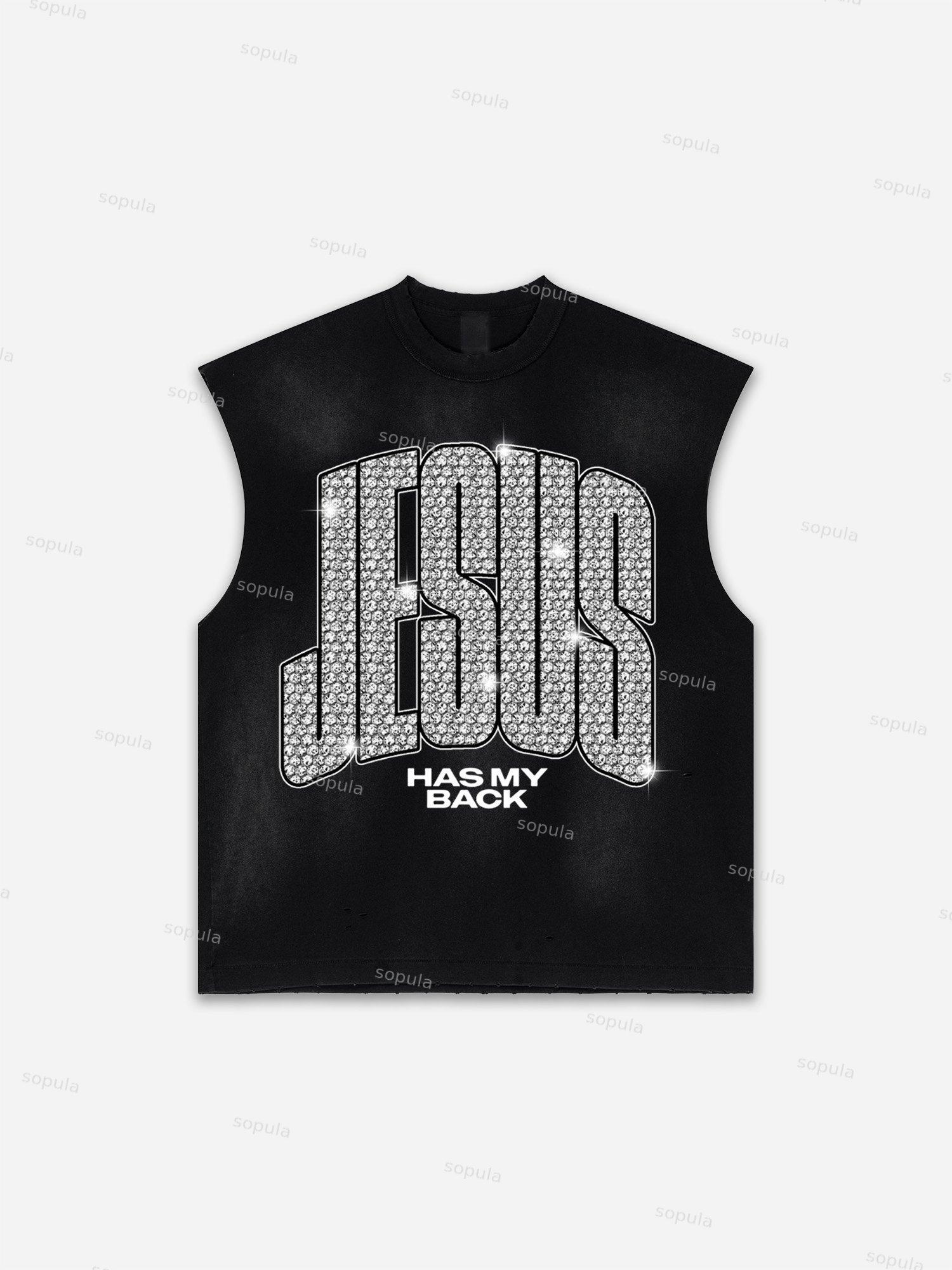 Future World Brainstorming Graphic Print Distressed Tank Top Product Image