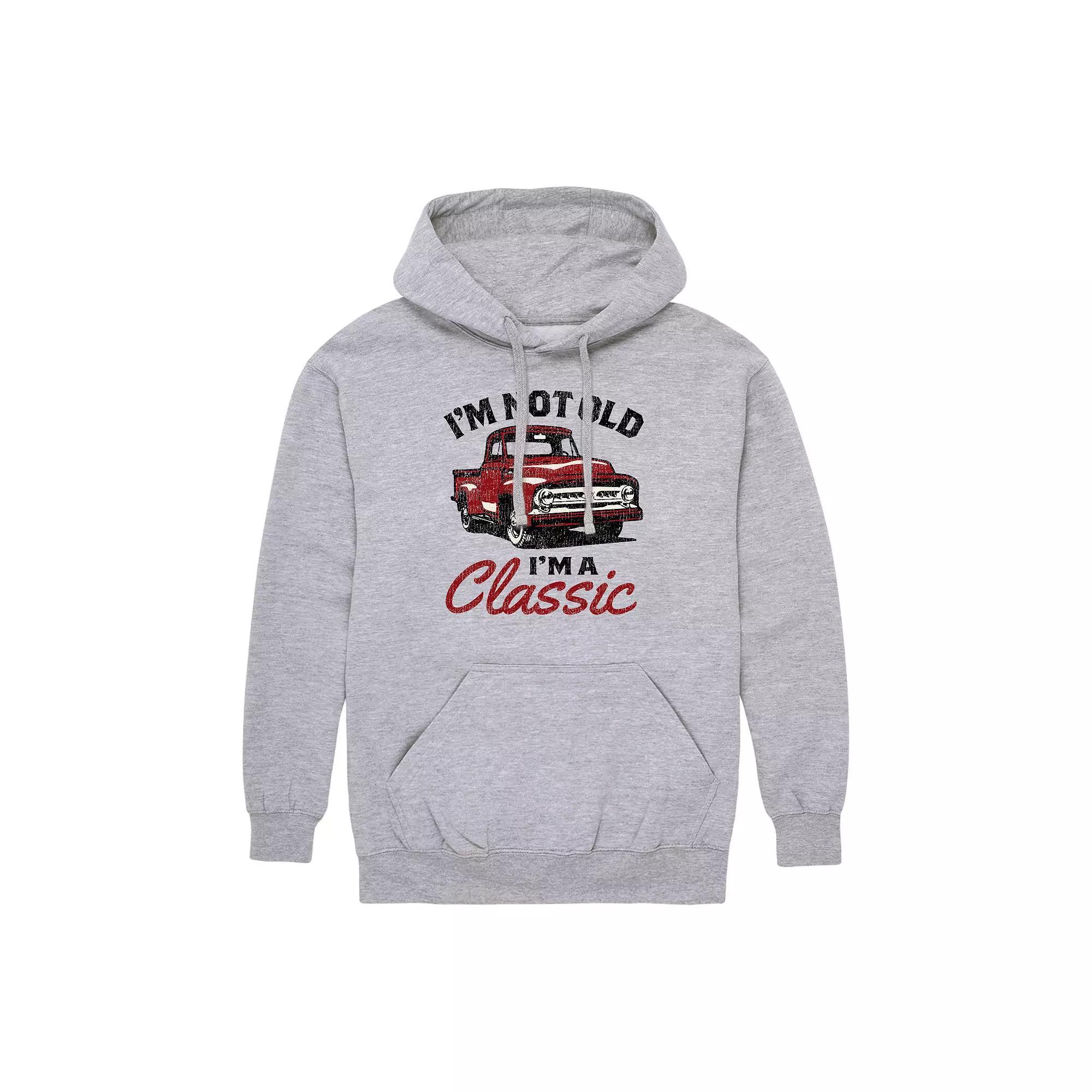 Mens Im Not Old Classic Graphic Hoodie Grey Gray Product Image