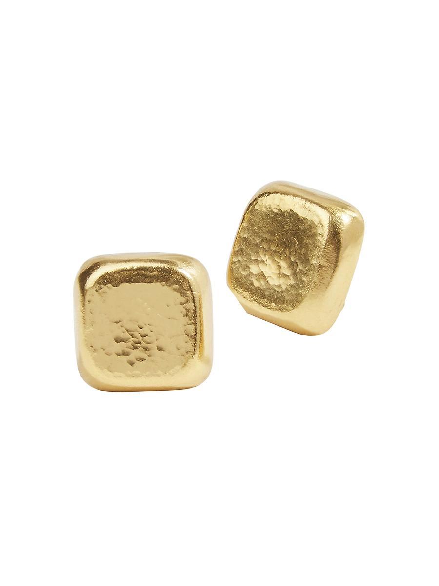 Womens Bon-Bon Chockie 24K Yellow Gold Button Earrings Product Image