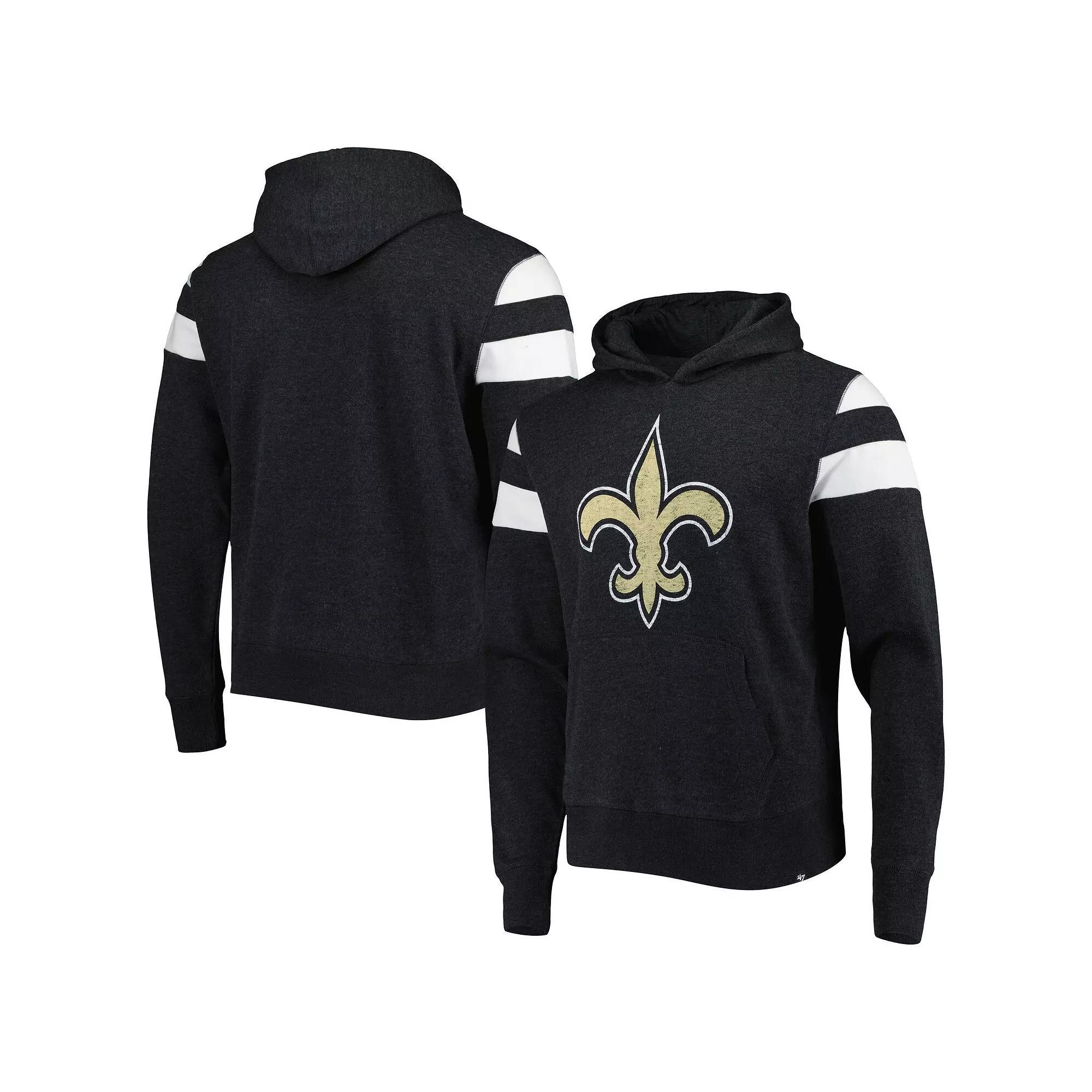 Men's '47 Black New Orleans Saints Premier Nico Pullover Hoodie, Size: Large Product Image