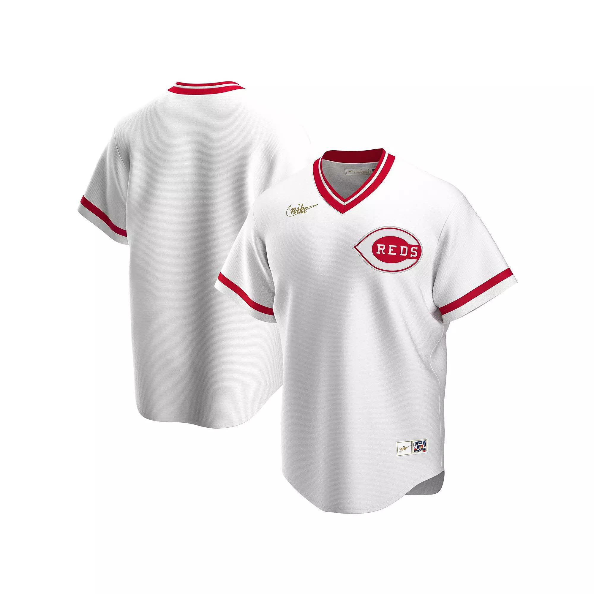 Mens Nike White Cincinnati Reds Home Cooperstown Collection Team Jersey Product Image