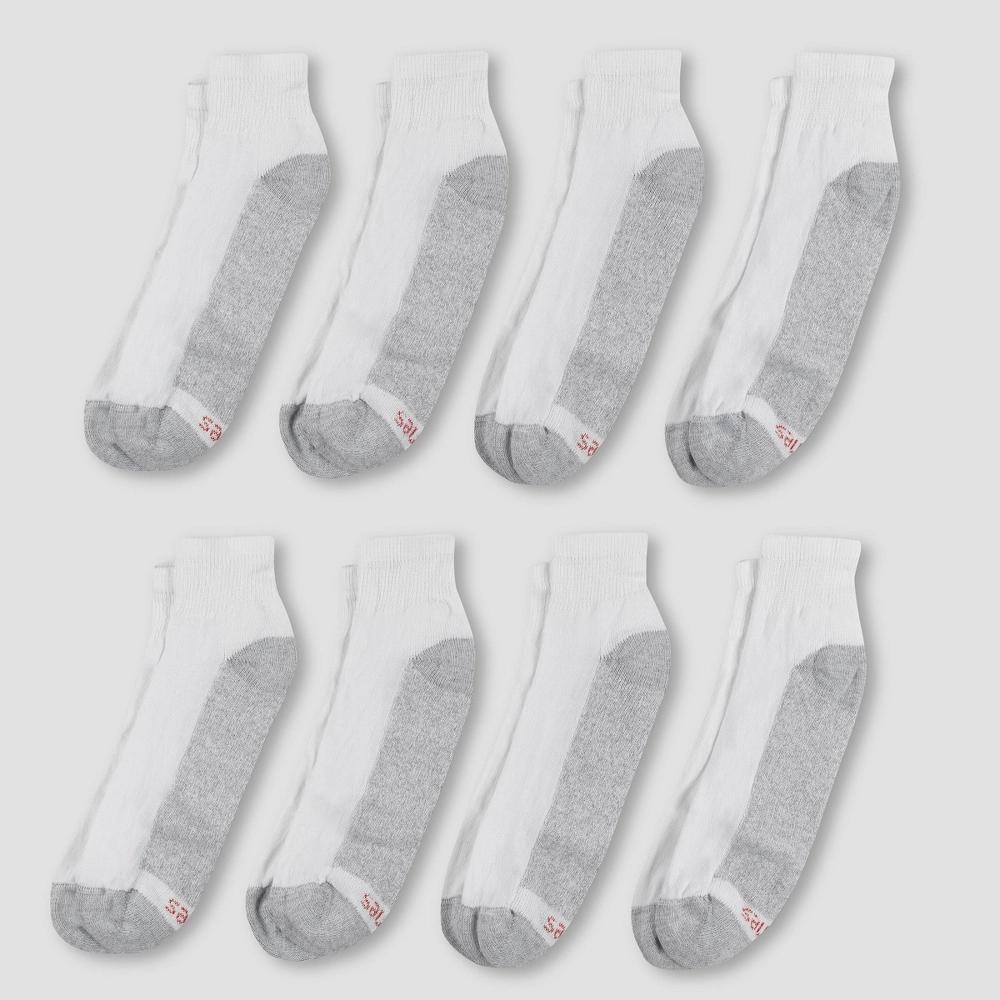 Hanes Mens Ankle Socks with FreshIQ 8pk 6-12: Moisture Wicking, Reinforced Heel & Toe Product Image
