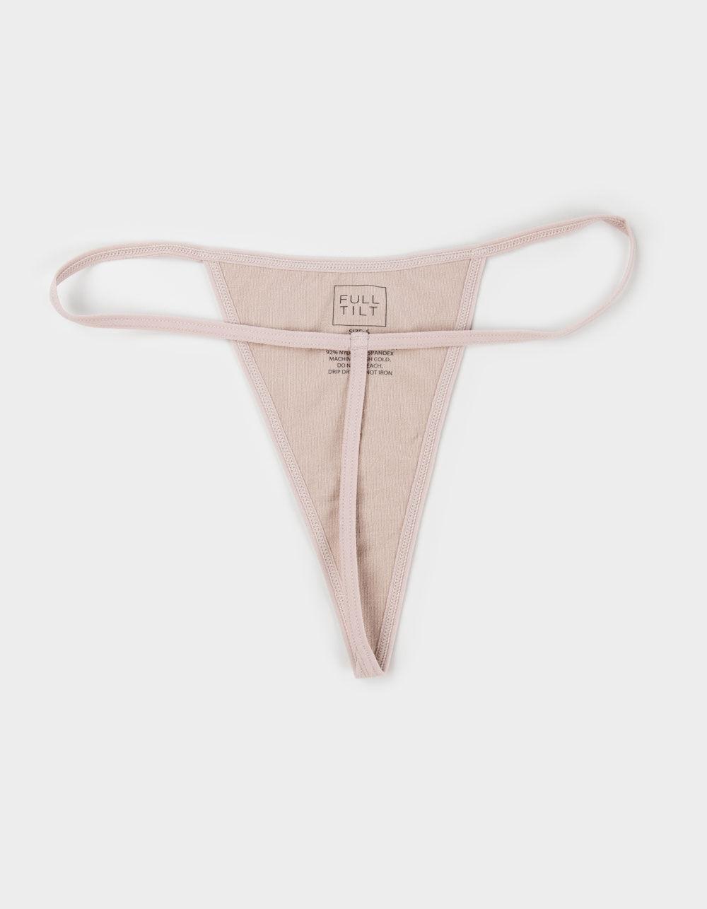 FULL TILT Seamless Rib Thong - NAVY Product Image