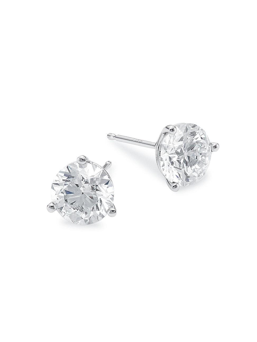 Womens 14K Gold & Diamond Martini Stud Earrings/0.50-6.00 TCW Product Image