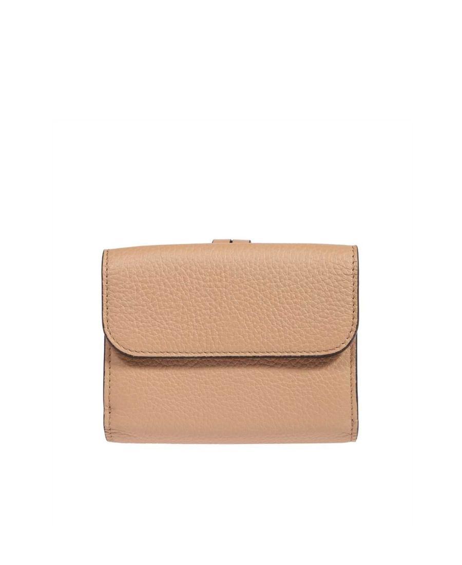 CHLOÉ Small Alphabet Tri-fold Wallet In Brown Product Image