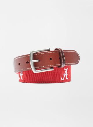 Peter Millar Mens Alabama Belt | Color: Crimson | Size: 38 Product Image