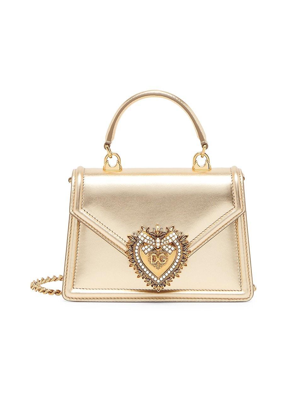 Womens Devotion Metallic Leather Top Handle Bag Product Image