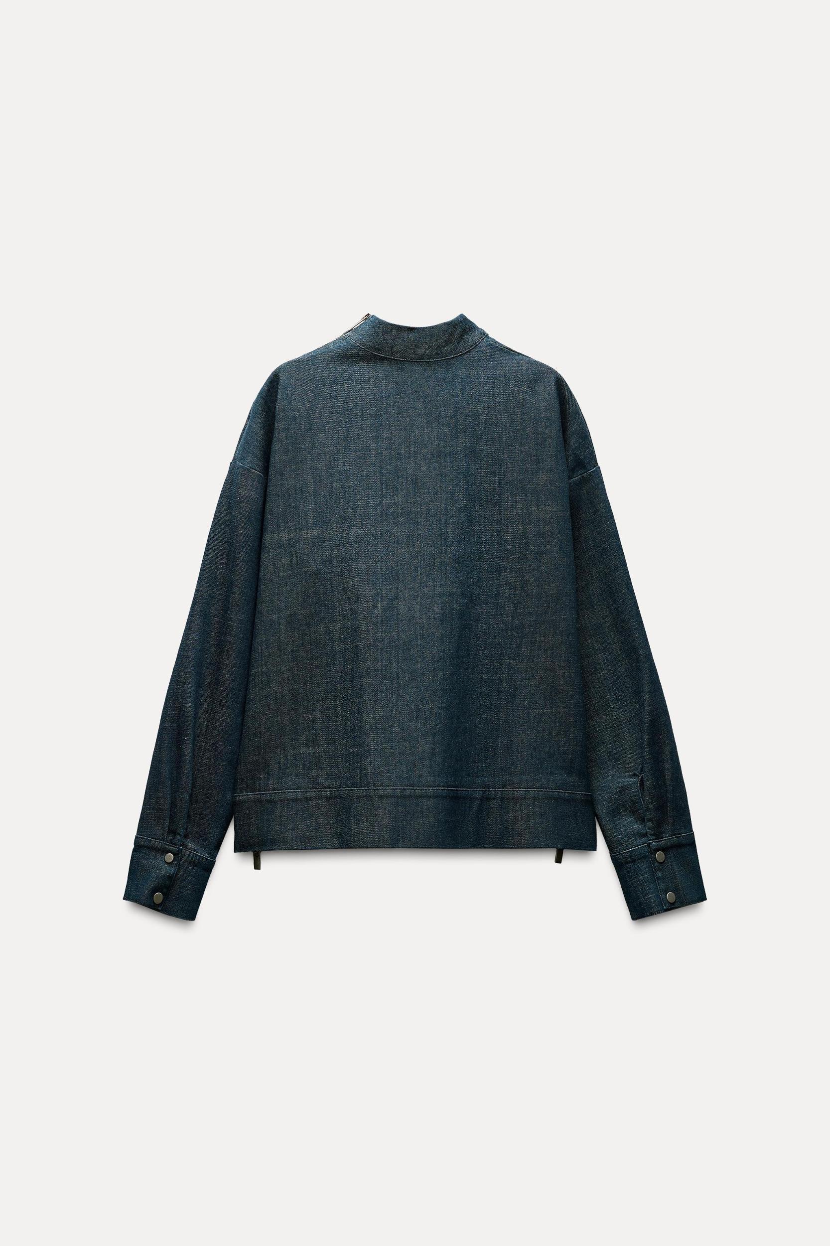 DENIM TOP ZW COLLECTION Product Image