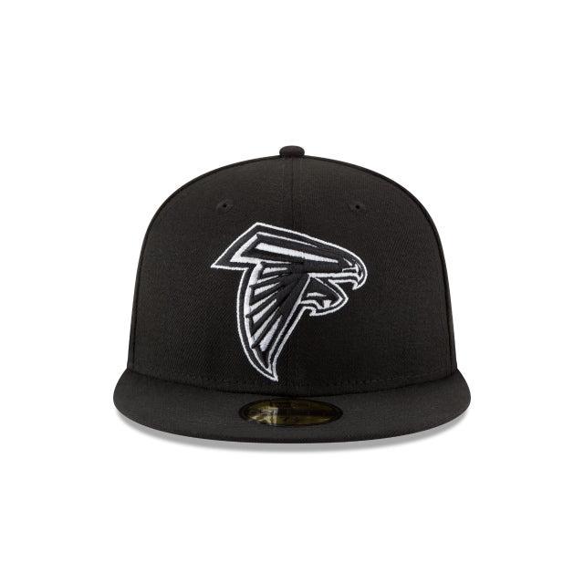 Atlanta Braves Black and White Basic 59FIFTY Fitted Hat Male Product Image
