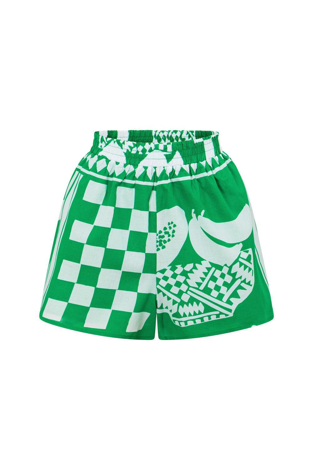 Seona Shorts - Lemoni Green Product Image