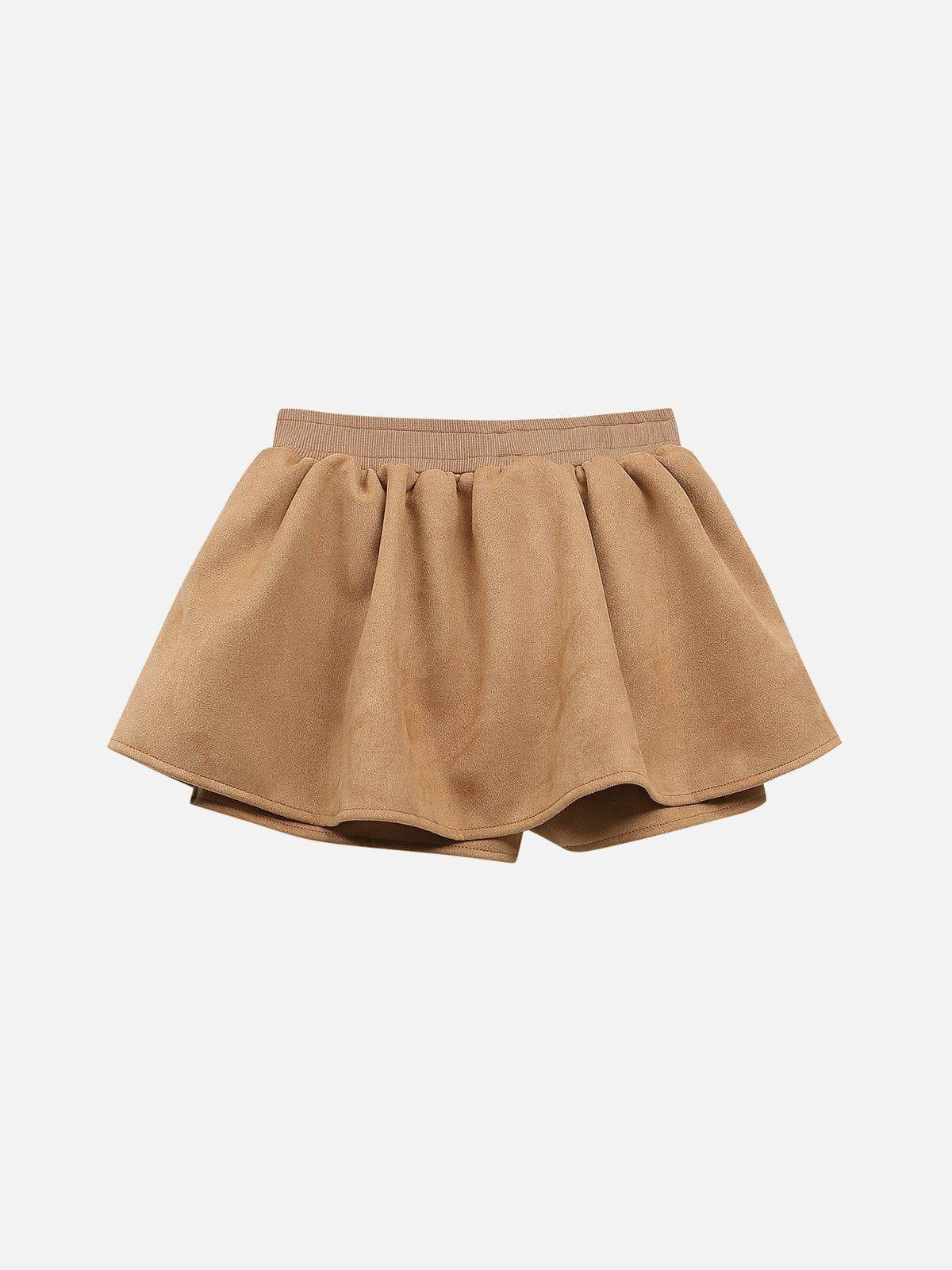 Aelfric Eden Vintage Coffee Suede Skirt Female Product Image