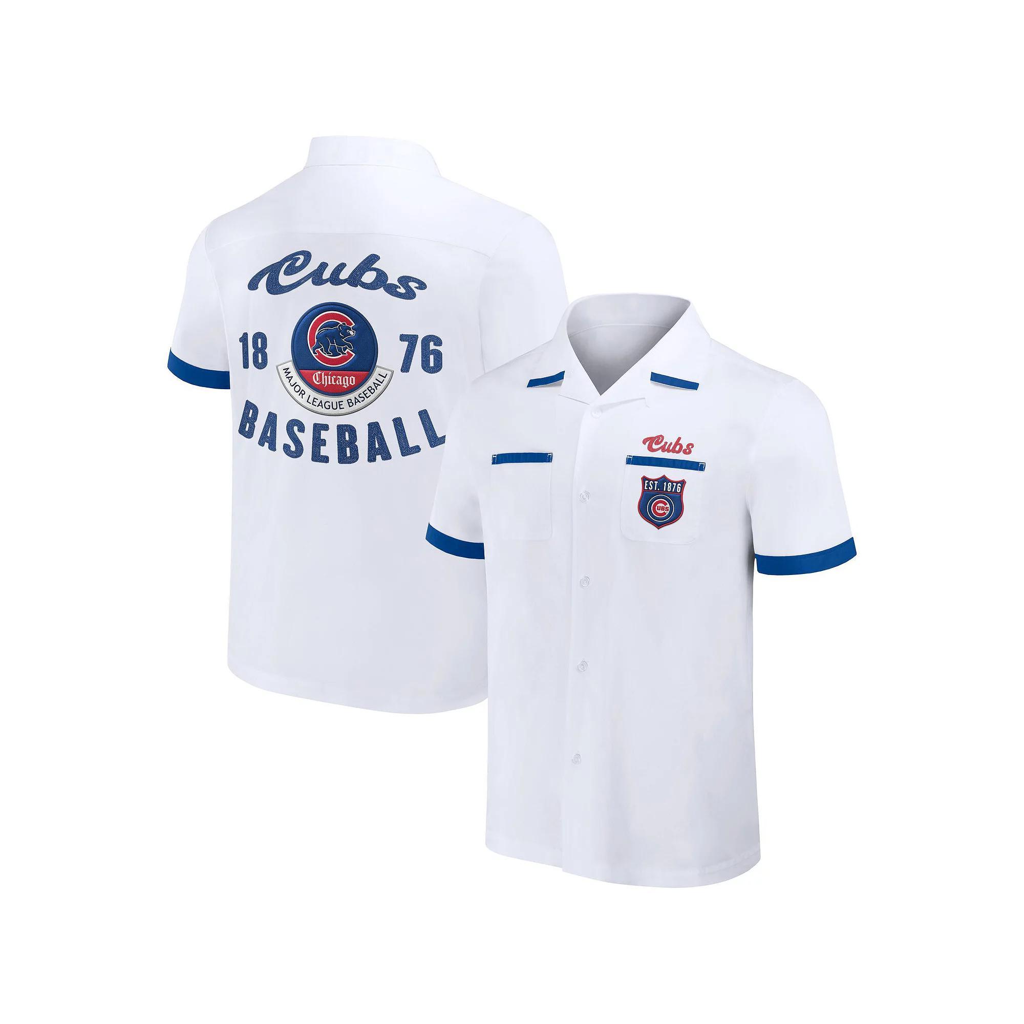 Mens Darius Rucker Collection by Fanatics Chicago Cubs Bowling Button-Up Shirt Product Image