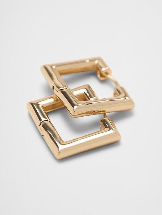 Square Huggie Earrings Product Image