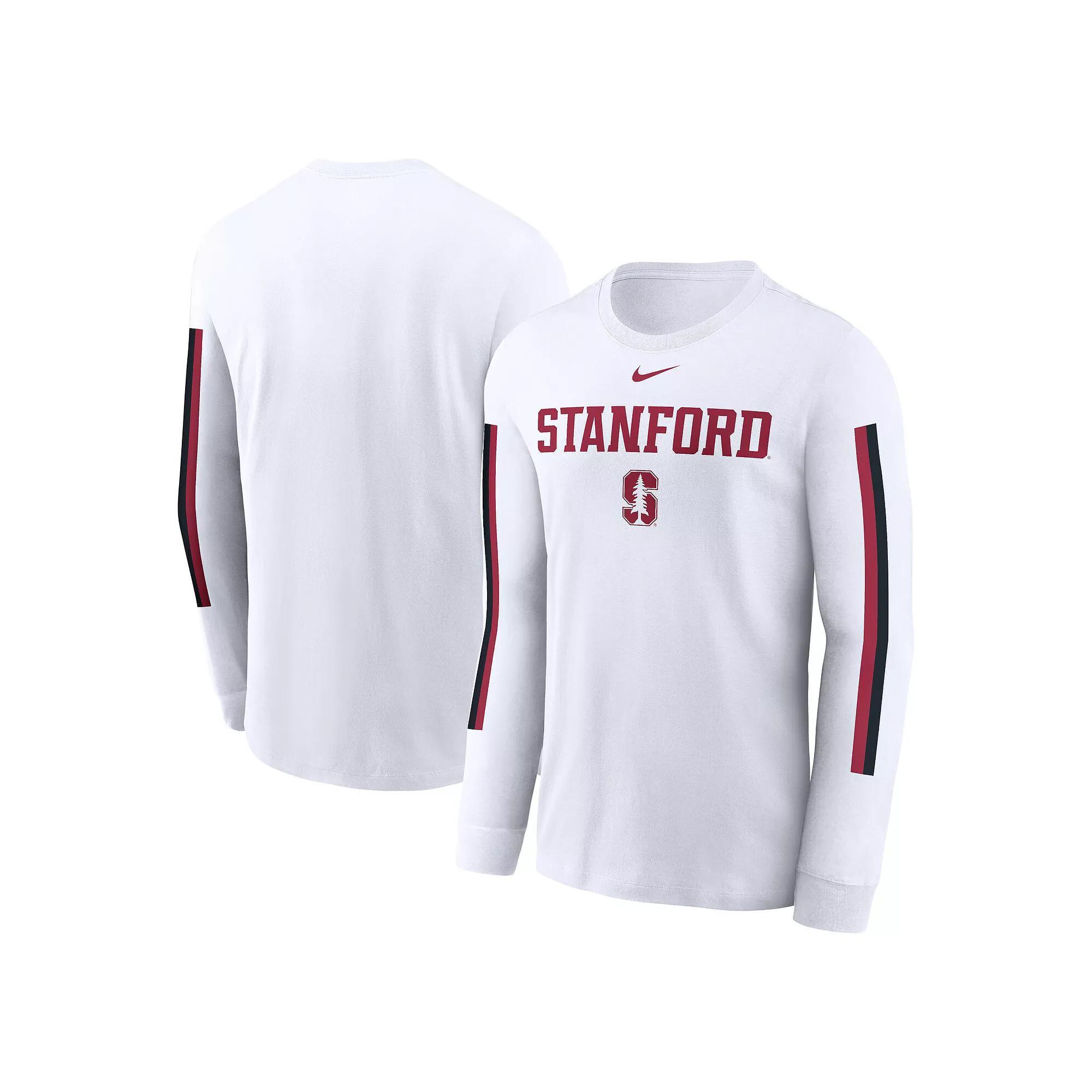 Men's Nike White Stanford Cardinal Local Spirit Slogan Long Sleeve T-Shirt, Size: XL Product Image