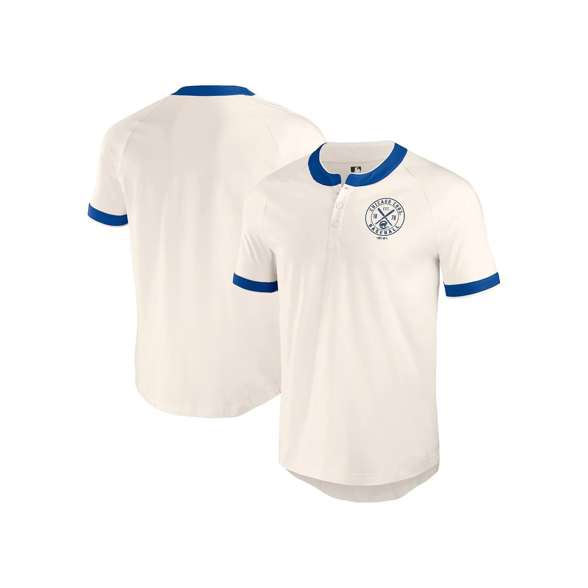 Men's Darius Rucker Collection by Fanatics White Texas Rangers Henley Raglan T-Shirt, Size: Small Product Image