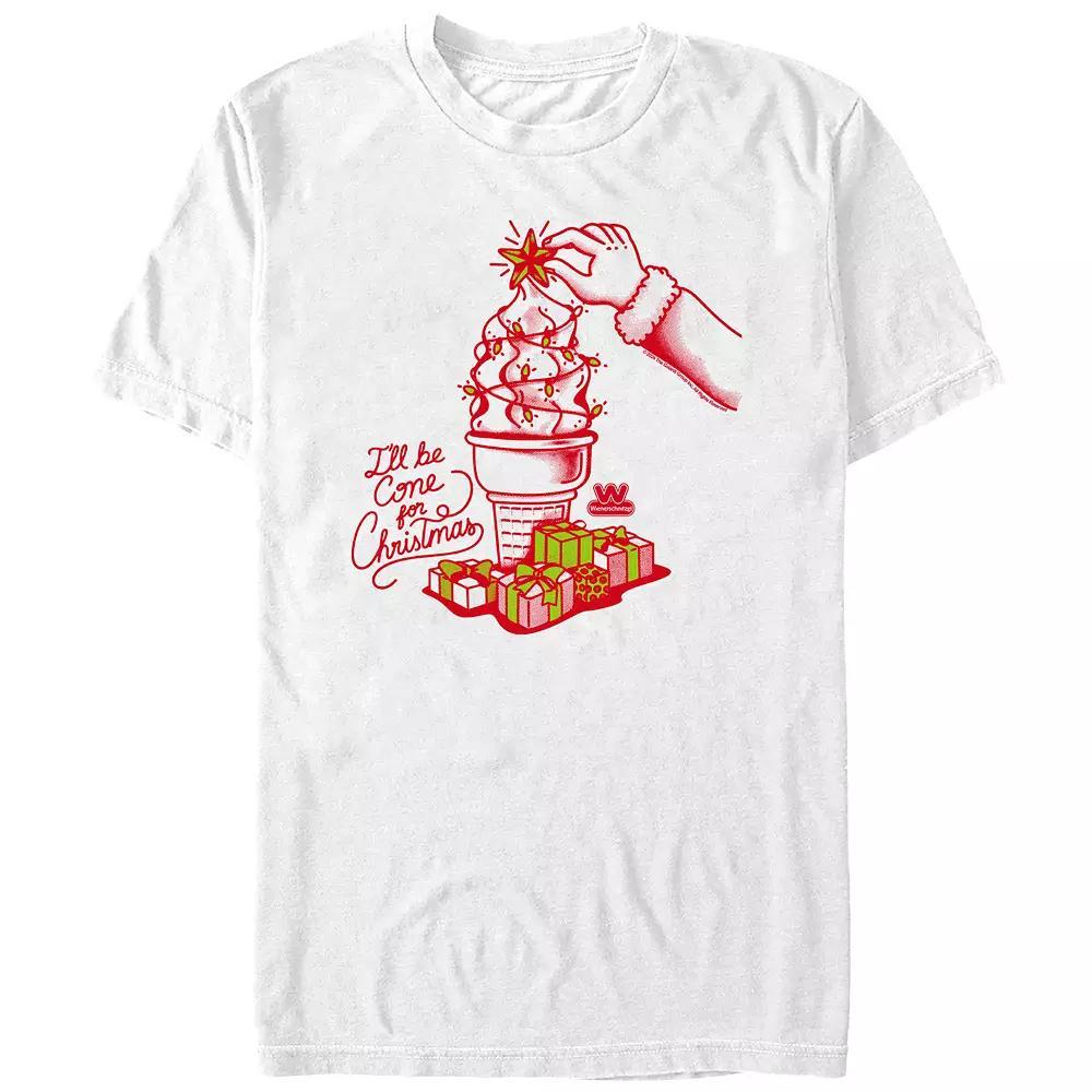 Men's Wienerschnitzel I'll Be Cone For Christmas Graphic Tee, Size: Large, White Product Image