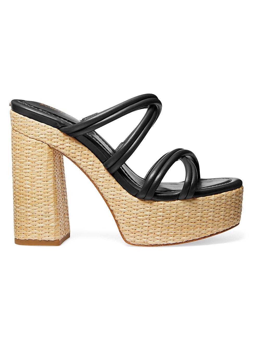 Womens Corrine 130MM Leather Platform Sandals Product Image