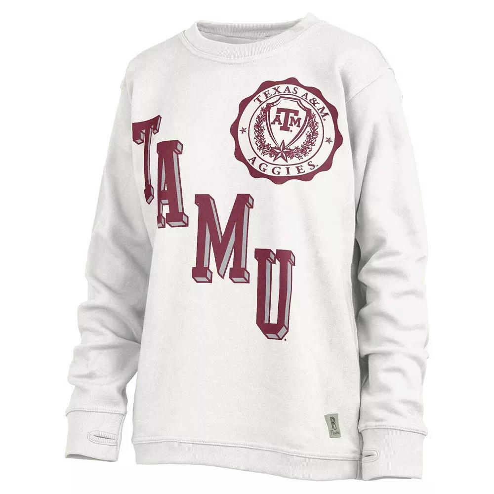 Women's Pressbox White Texas A&M Aggies Shoreline Sundown Pullover Sweatshirt, Size: Large Product Image