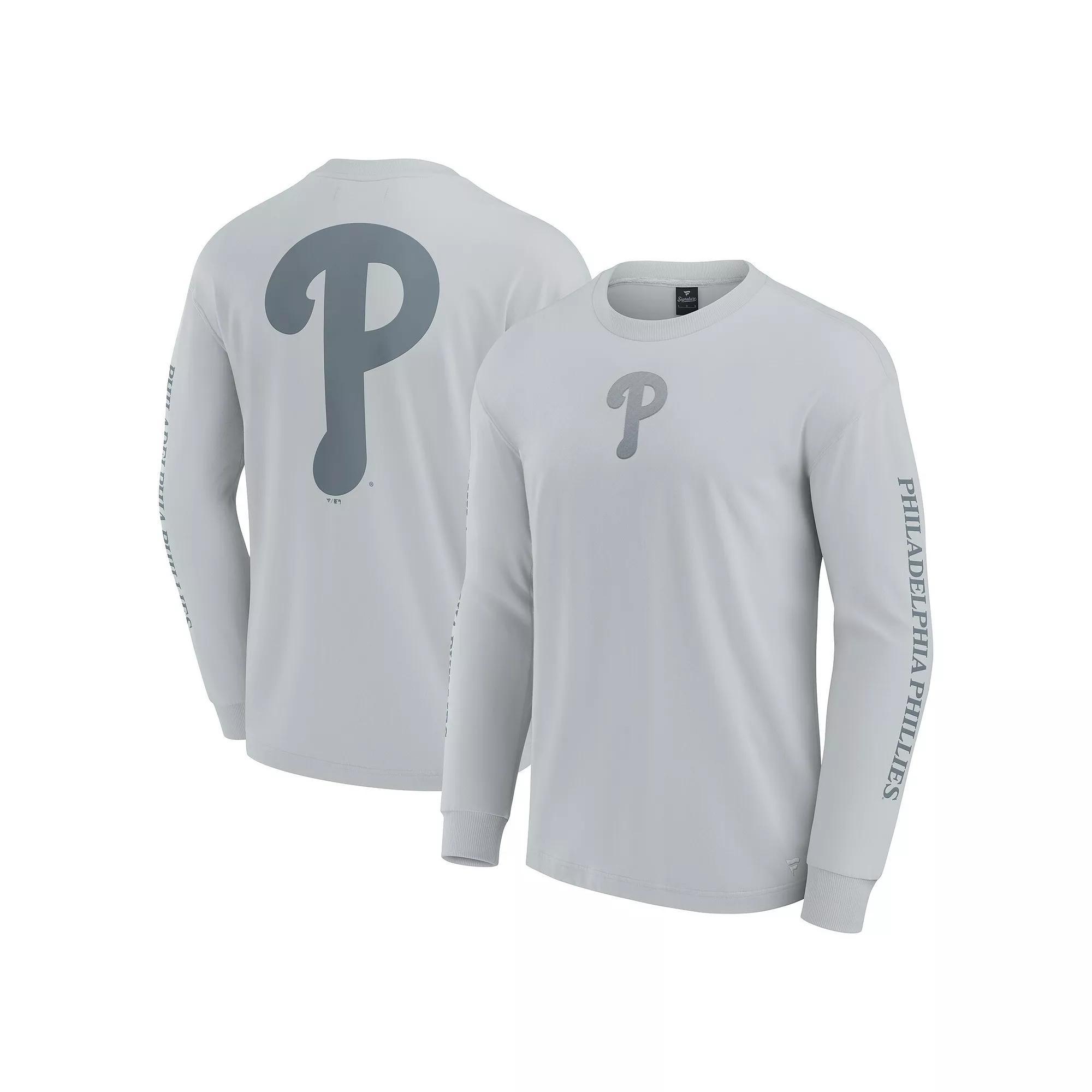 Mens Fanatics Gray Philadelphia Phillies Elements Strive Long Sleeve T-Shirt Product Image