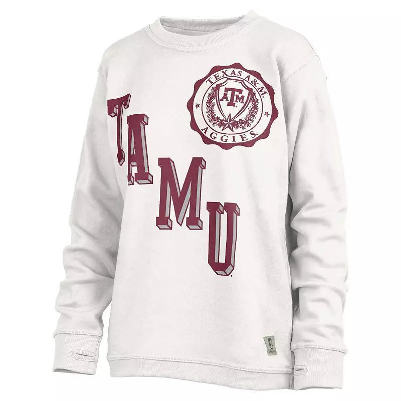 Women's Pressbox White Texas A&M Aggies Shoreline Sundown Pullover Sweatshirt, Size: Large Product Image