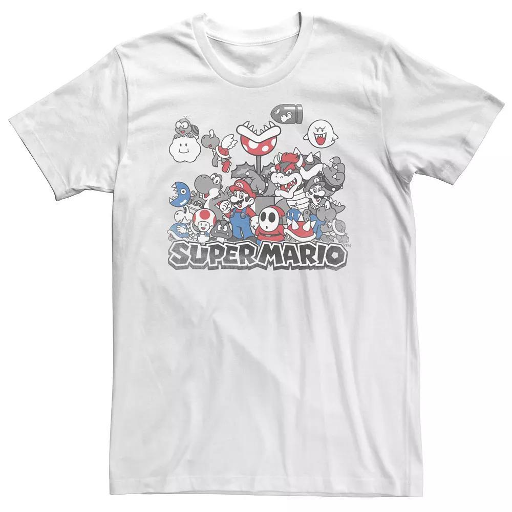 Big & Tall Nintendo Super Mario Running Tee, Men's, Size: 4XL, White Product Image