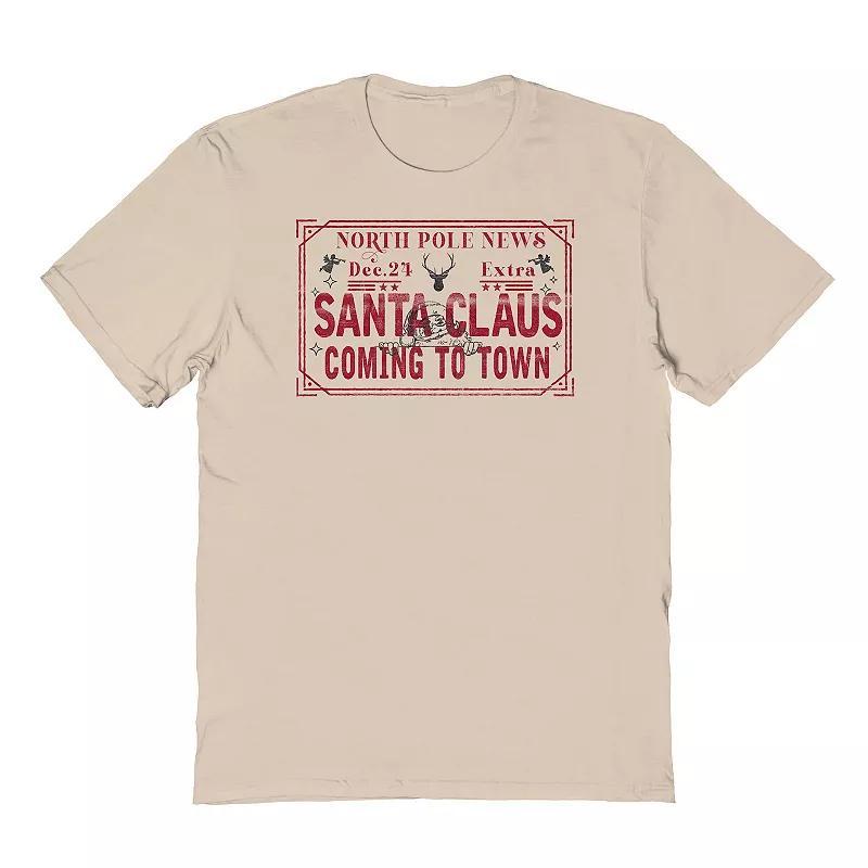 Men's North Pole News Graphic Tee, Women's, Size: Large, Brown Product Image