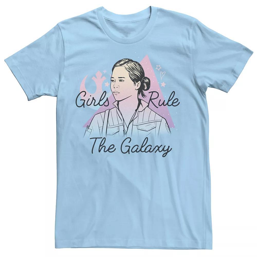 Men's Star Wars The Rise Of Skywalker Girls Rule The Galaxy Rose Tee, Size: XXL, Light Blue Product Image