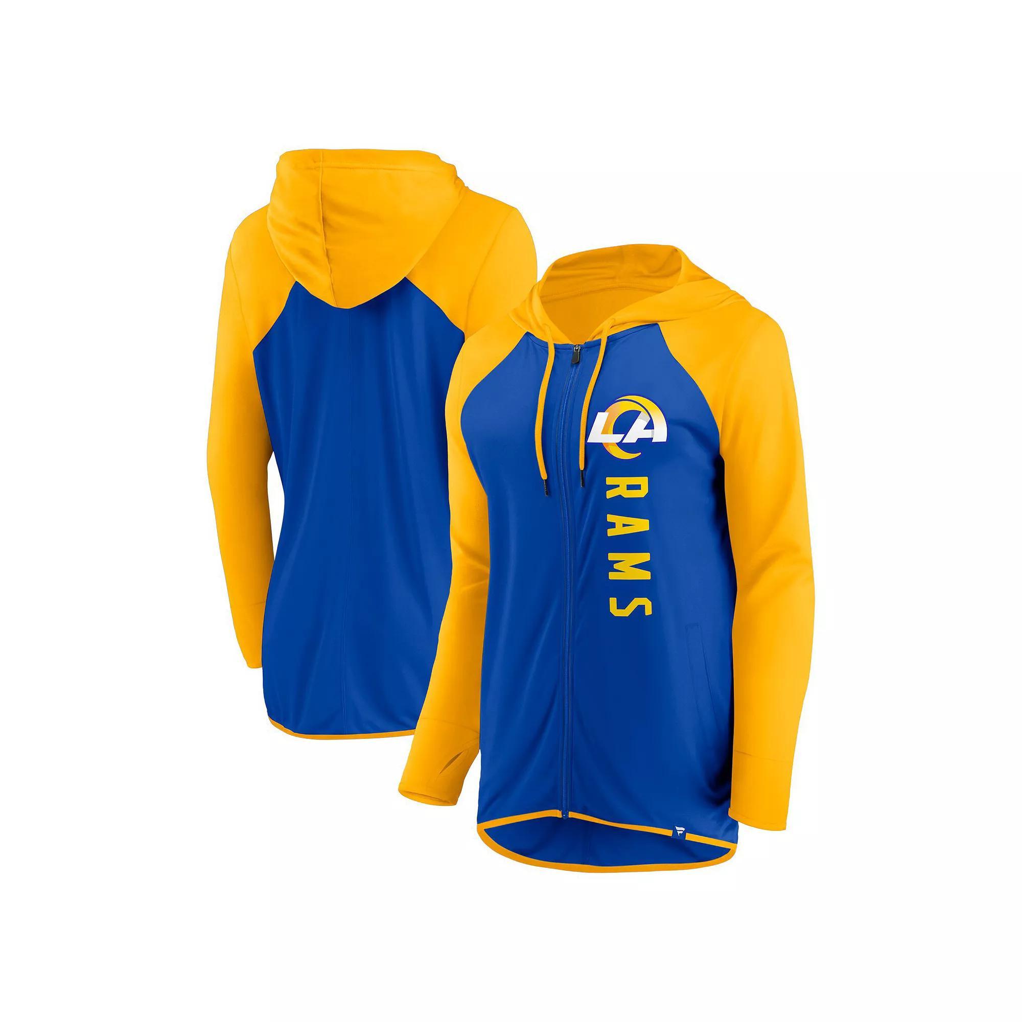 Women's Fanatics Branded Royal/Gold Los Angeles Rams Forever Fan Full-Zip Hoodie, Size: 3XL, Blue Product Image