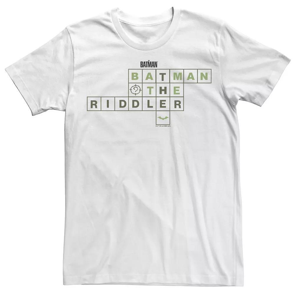 Men's DC Comics The Batman Crossword Riddler Tee, Size: XL, White Product Image
